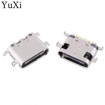 

YuXi 10PCS/LOT Micro USB JACK 3.1 Type-C 16pin SMD 90 degree female connector For Mobile Phone Charging port Charging Socket