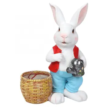 

Resin Cartoon Rabbit Simulation Cartoon Rabbit Animal Figurine Decoration Lawn Garden Courtyard Ornament Garden Decor