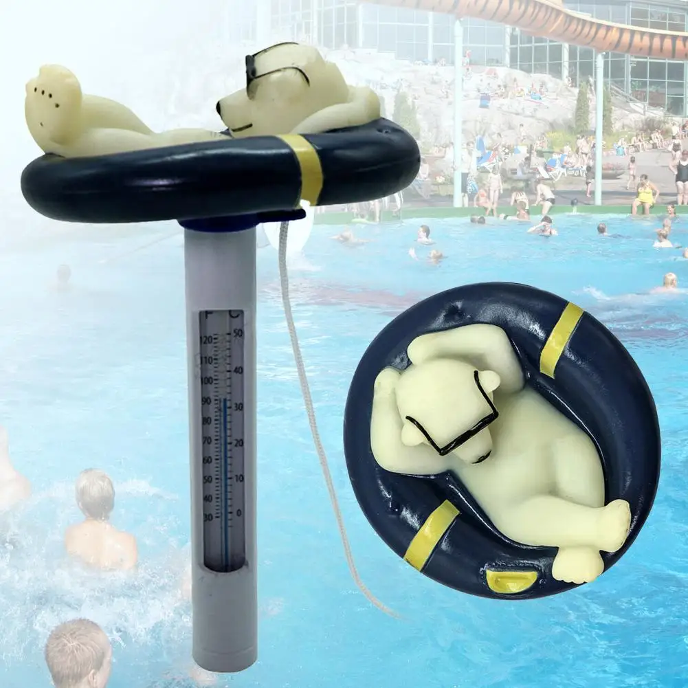 

Полярный медведь, термометр, трубка, плавающий измеритель температуры для бассейна