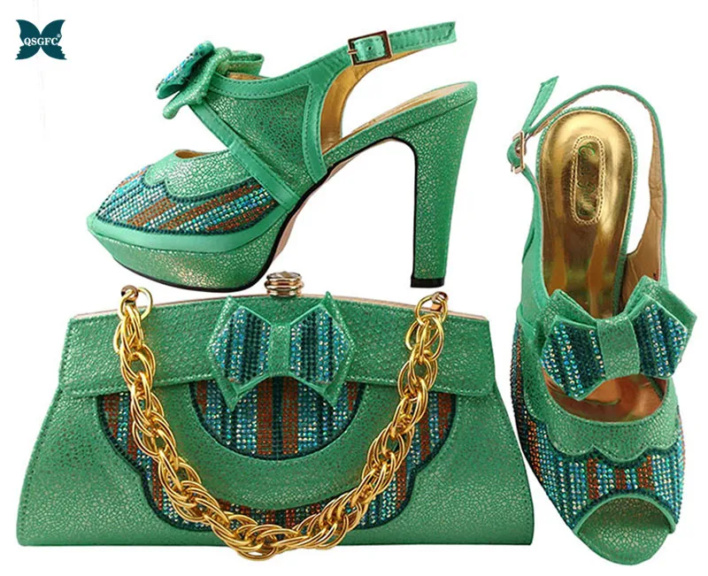 Комплект из обуви и сумки итальянского дизайна Свадебный комплект в африканском