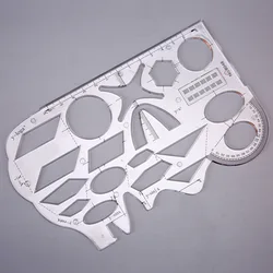 Venda quente multifuncional geométrica régua geométrica desenho modelo ferramenta de medição para material de escritório escolar