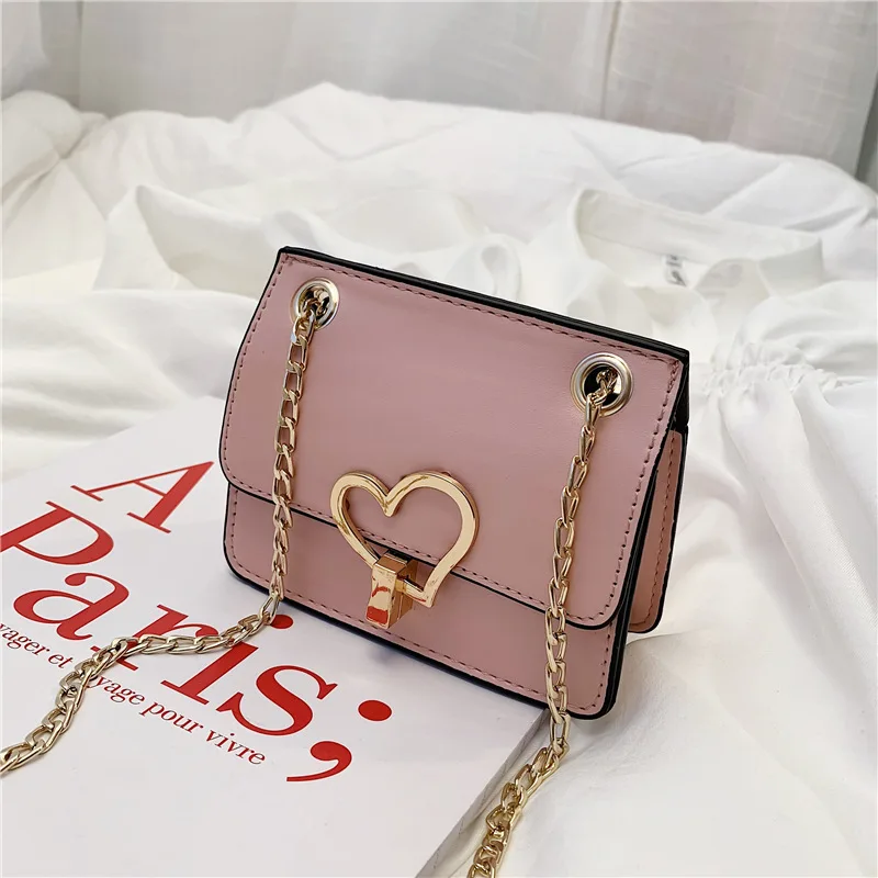 

Bag Women's 2019 New Style Shoulder Bag Hong Kong Style Retro Contrast Color Children Square Sling Bag Simple Fashion Chain Obli