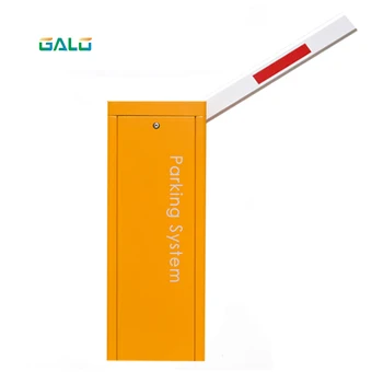 

boom barrier gate with straight fence folding rising arm for smart parking system and toll station