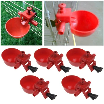 

Best Selling 2019 Products Feed Automatic Bird Coop Poultry Chicken Fowl Drinker Water Drinking Cups 5Pcs