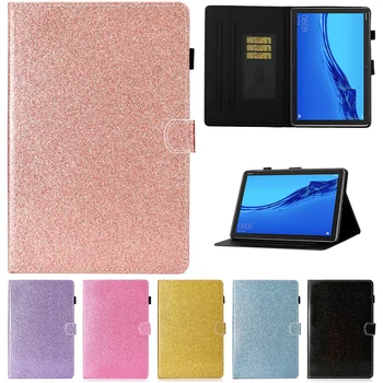 

for Huawei MediaPad M5 lite 10.1 Case Glitter Tablet Cover with Stand Protection Shell Case for Huawei MediaPad M5 lite 10.1"