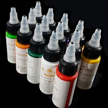 

New Muti Colors 30ml / Bottle T-a-t-t-o-o Ink Professional T-a-t-t-o-o Pigment Semi-permanent T-a-t-t-o-o for Body Art Tools