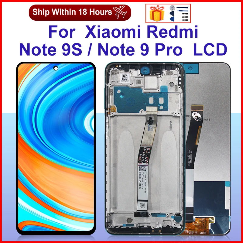 ЖК-дисплей 6 67 дюйма для Xiaomi Redmi Note 9S сенсорный экран дигитайзер 9 Pro M2003J6A1G M2003J6B2G