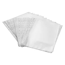 100 шт лист протекторы для страниц ПВХ Прозрачные протекторы арочные безопасные усиленные 11 отверстий нагрузки для офиса школьные принадлежности