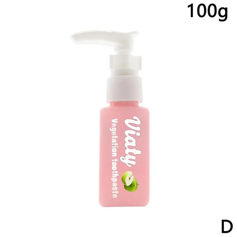 Viaty Vegetation Fruity Toothpaste Stain Removal Reduce Tooth Dirt Whitening Baking soda Toothpaste Fight Bleeding Gums Toothpas - Цвет: 100g apple