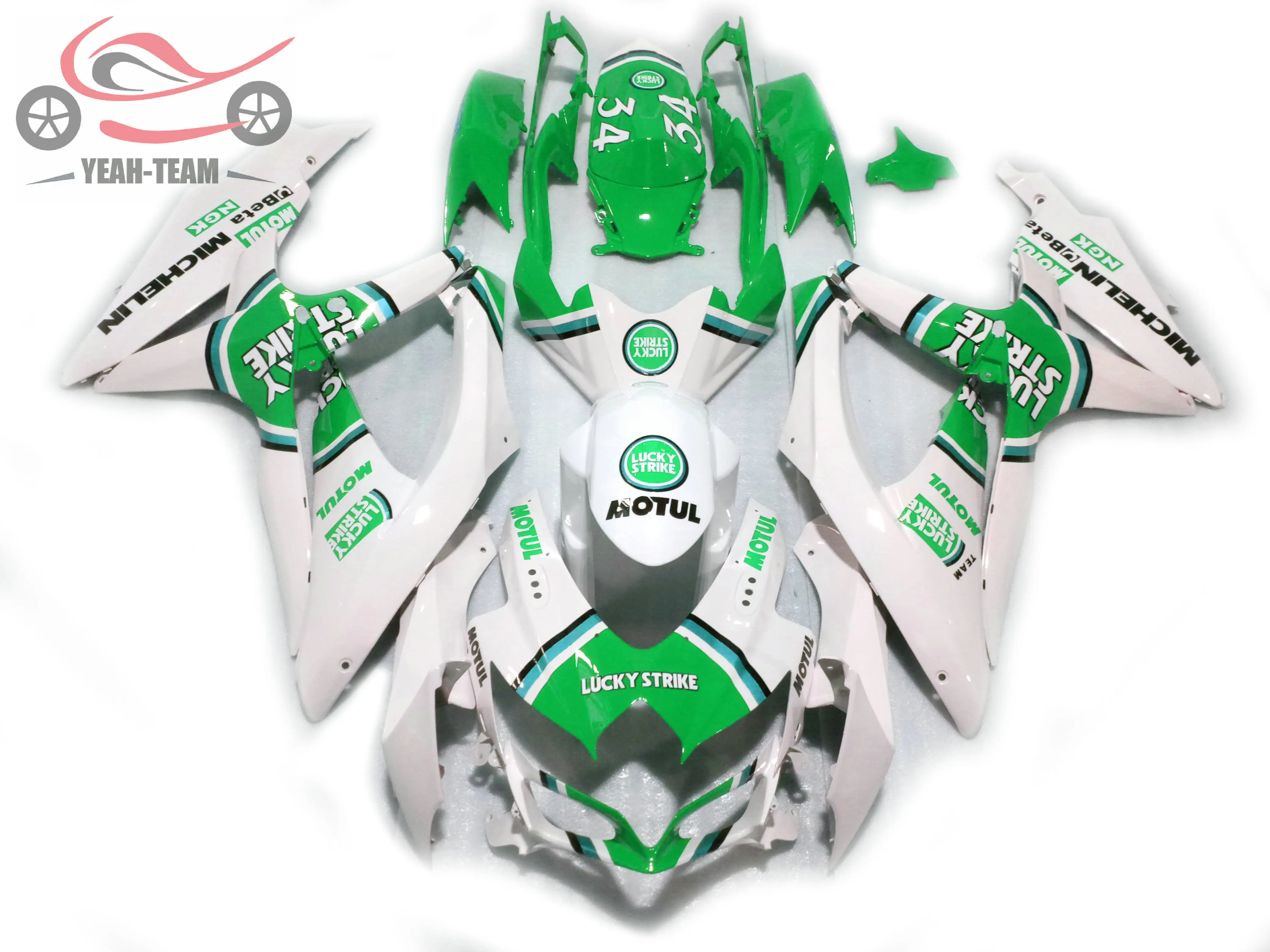 Литьевые Обтекатели для SUZUKI K8 GSXR750 600 2008 2009 2010 комплекты обтекателей ремонта кузова Lucky Strike GSXR600 GSX R750 08