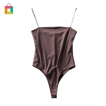 

Summer Bodysuit Women Solid Color Deep V Neck Sexy Bodysuit Dot Patchwork Jumpsuit Overalls Glittery