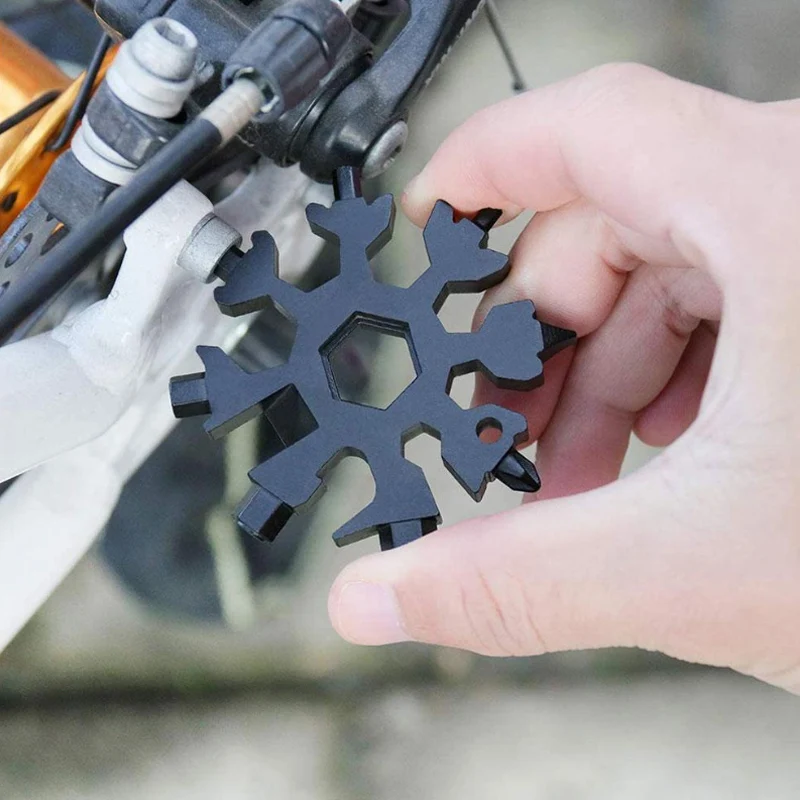 Snowflake wrench tool Bike Bicycle Repair Tools Survival Camping Hiking Outdoor Tools Accessories Multitool Bottle Opener - Image 3