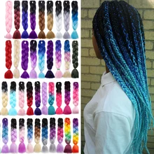 Benahair, 24 дюйма, огромные косички, длинные, Омбре, Джамбо, синтетические косички, вязанные волосы, розовый, фиолетовый, синий, красный, наращивание волос, африканские для женщин