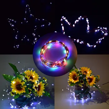 

Hot Sale 1PC Beautiful USB LED String Light Copper Wire LED Christmas Lights For Wedding Party Holiday Decoration Size 5m/10m
