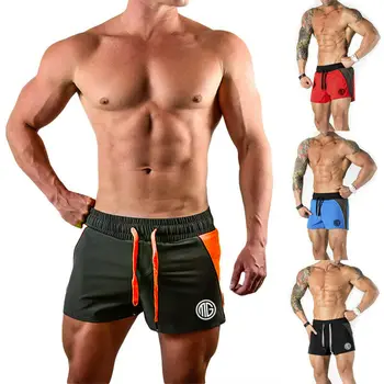 

Men's 4 color Bodybuilding Trainning Shorts Casual Workout Fit Shorts Muscle Gym Running Shorts Trousers