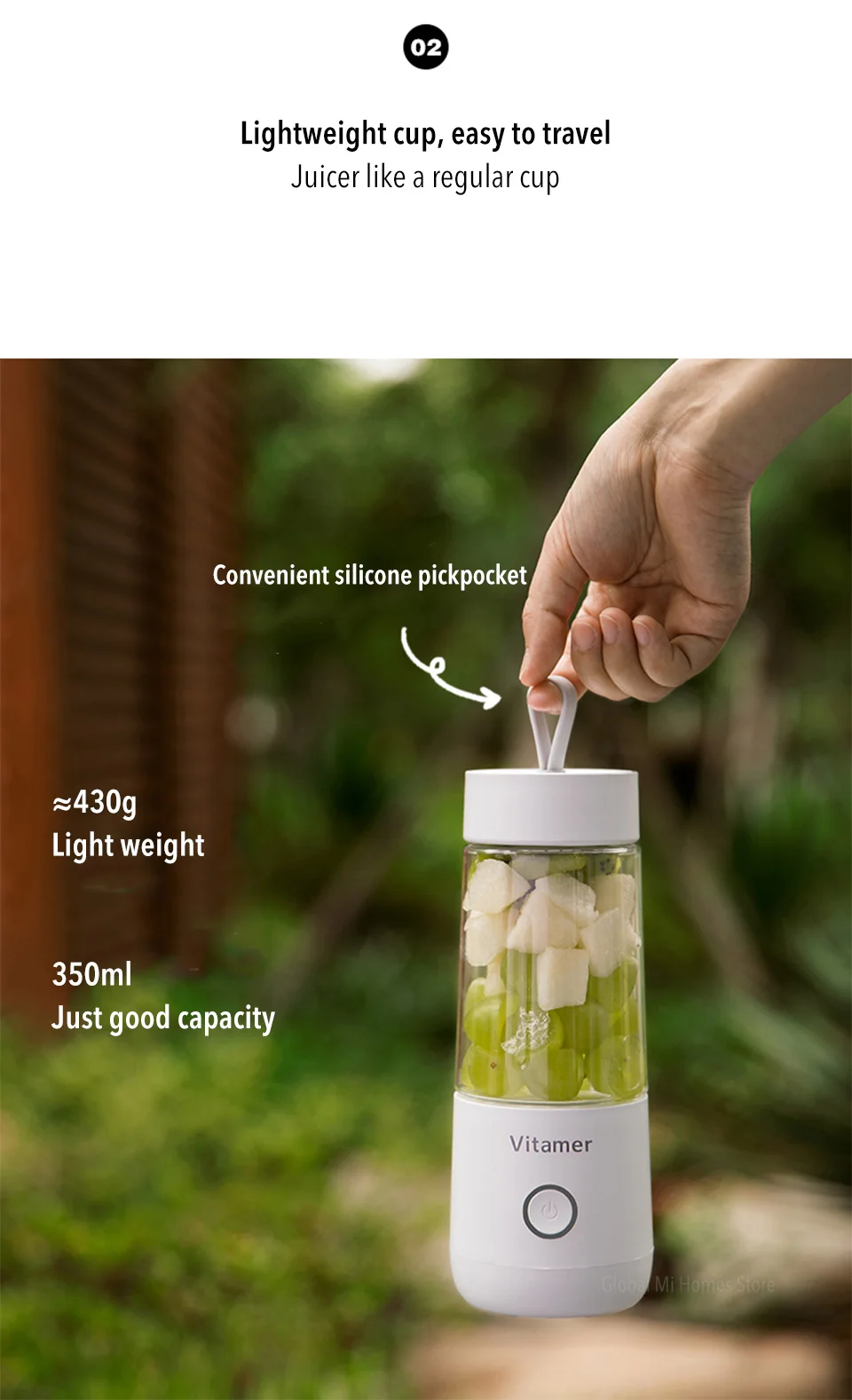New Xiaomi Youpin Vitamins include V Youth Portable Juice Cup USB Electric Vitamer Dreamer Juice Cup Juice Cup