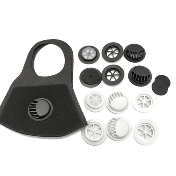 

100pcs/Pack Plastic Plus Silicone Film Mask Breathing Valve Mask Anti-fog Haze Avoid Contaminants Outside World Valve Caps
