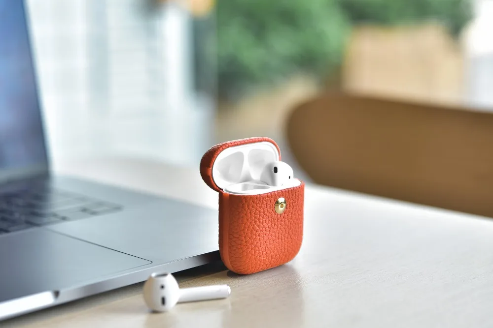 Чехол из натуральной кожи для Apple AirPods, беспроводные наушники, чехол для Air Pods 1 2, чехол для наушников, зарядная коробка, чехол