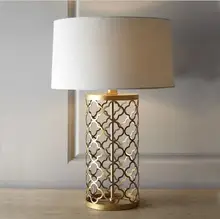 Lampe de Table rétro de luxe en fer doré, style américain, idéal pour un salon, une salle d'étude ou une chambre à coucher
