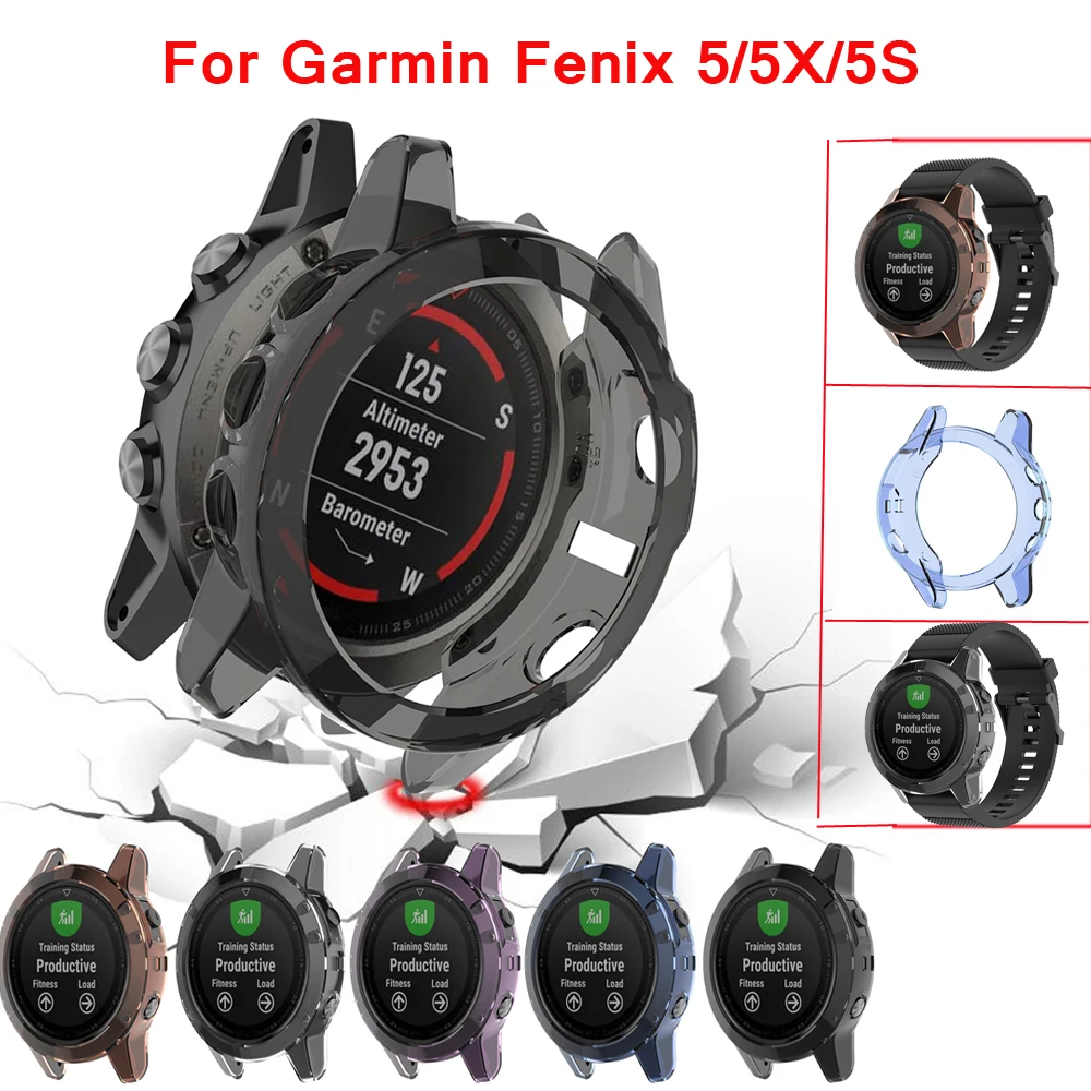 Прозрачный ТПУ защитный бампер для часов рамка чехол Garmin fenix 5 5X 5S Силиконовый