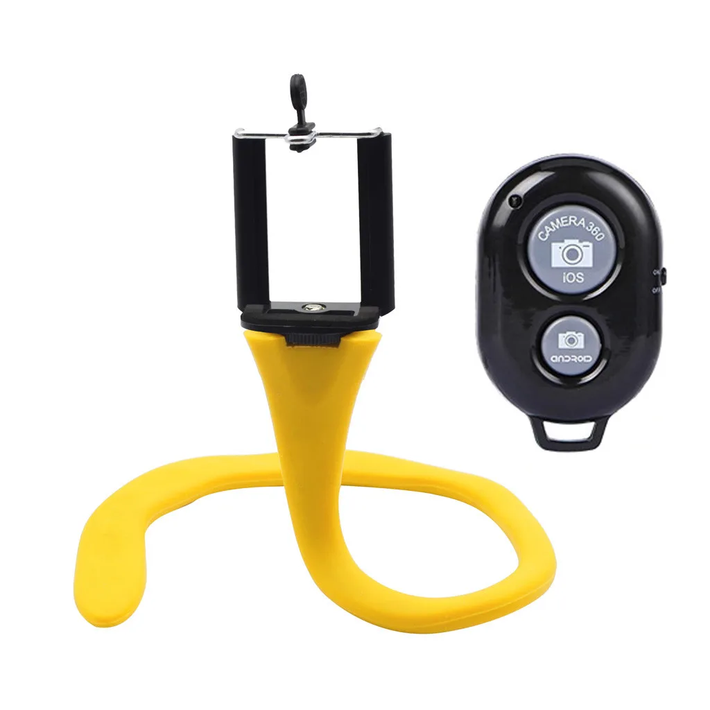 New Universal Lazy Bracket Phone Selfie Holder Snake-like Neck Bed Mount Anti-skid 360 Degree Rotation Flexible Stand