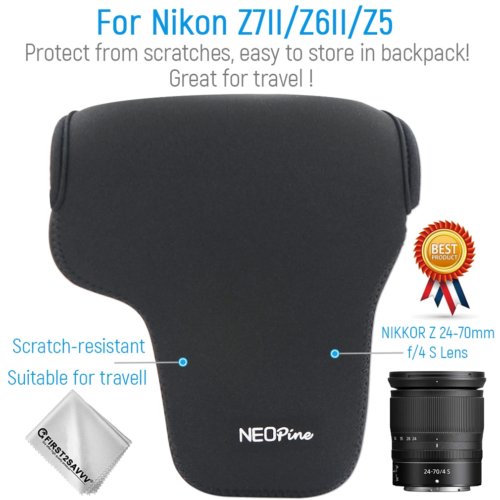 Neoprene Portable Soft Camera Case Bag for Nikon Z7II Z7 Z6II Z6 Z5