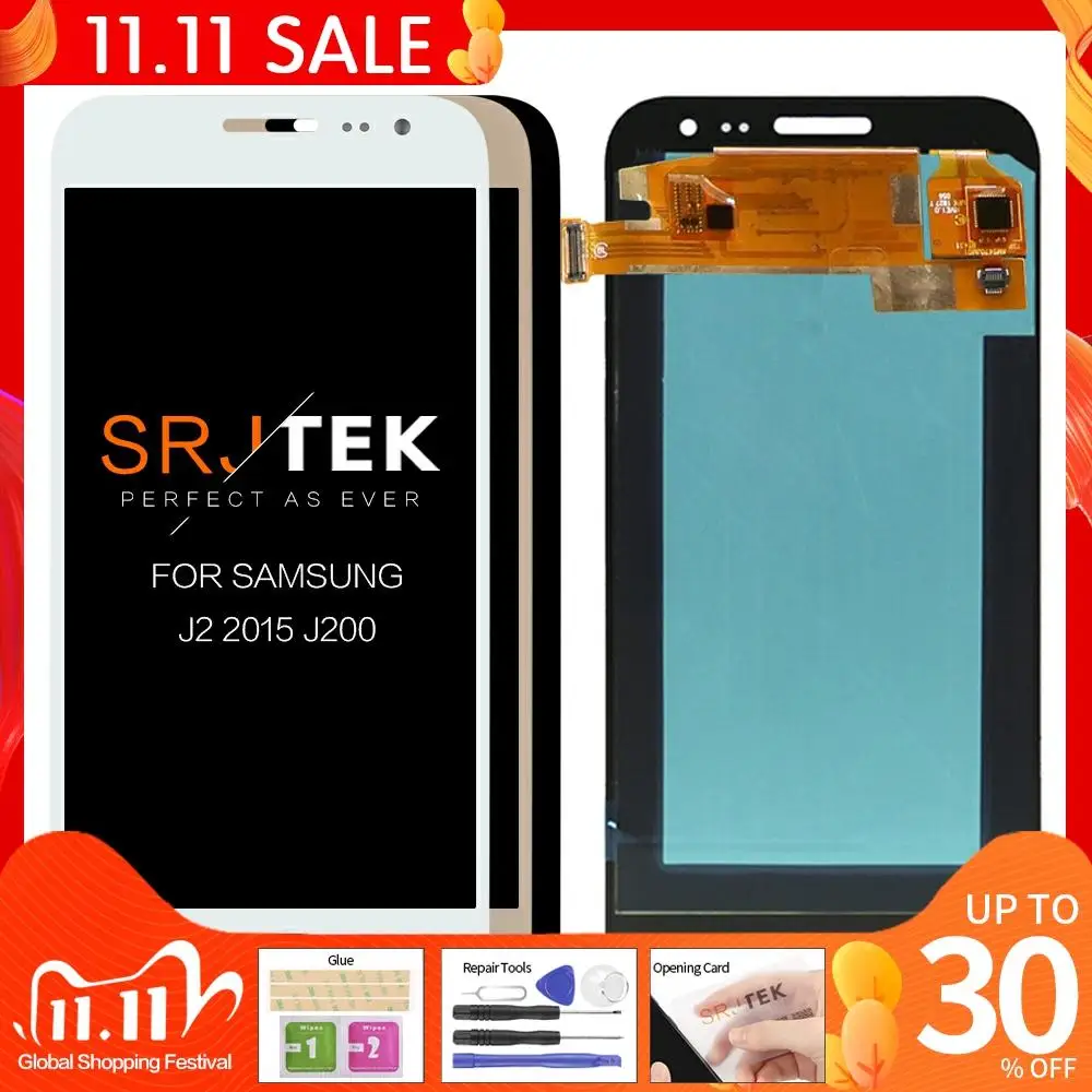 Amoled для Samsung Galaxy J2 2015 J200 LCD J200F J200Y J200H дисплей Сенсорная панель Сенсорный экран