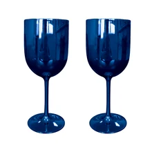 Goblet Plastic Glasses Wine-Cup Champagne Flutes Cocktail-Glass Party Coupes 2pcs 