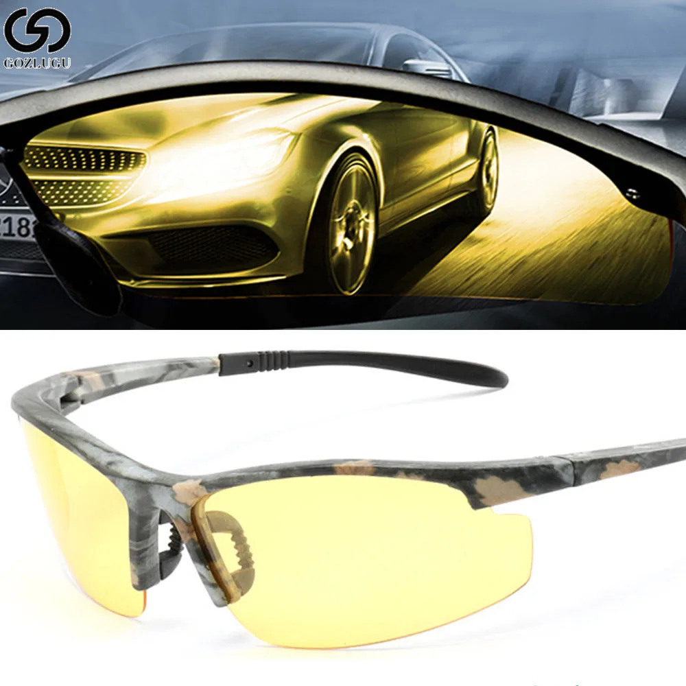 

New Night Vision Night Driving Enhanced Light Anti-Glare UV400 Polarized Sunglasses Men's Sports Sunglasses Brand Designer