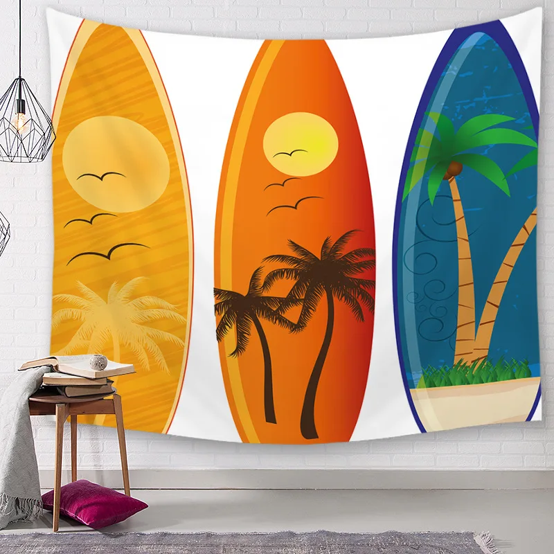 2 Lychee Sailboard серия напечатанный настенный гобелен полиэфирное одеяло художественный Настенный Ковер домашний декоративный гобелен - Цвет: 2