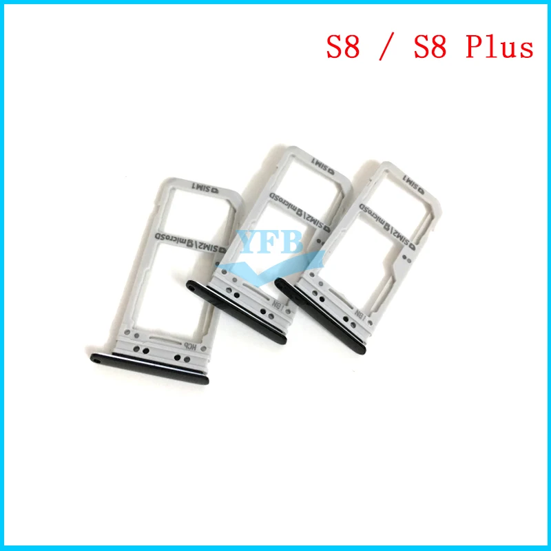 Sim Card Holder Slot Micro SD Tray For Samsung Galaxy S8 G950 S8 Plus G955 Replacement Adapters