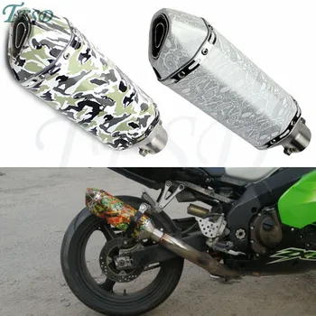 

NEW fashion Muffler 36-51mm Universal Motorcycle for Akrapovic Exhaust pipe Modified Muffler For Yamaha FZ8 FZ6R XJ6 MT07 MT-09