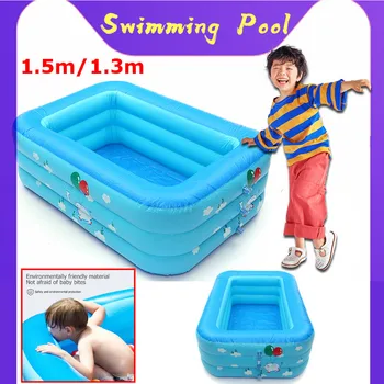 

130CM/150CM Inflatable Swimming Pool Outdoor Summer Family Bathing Pool Kids Fun Play Water Pool