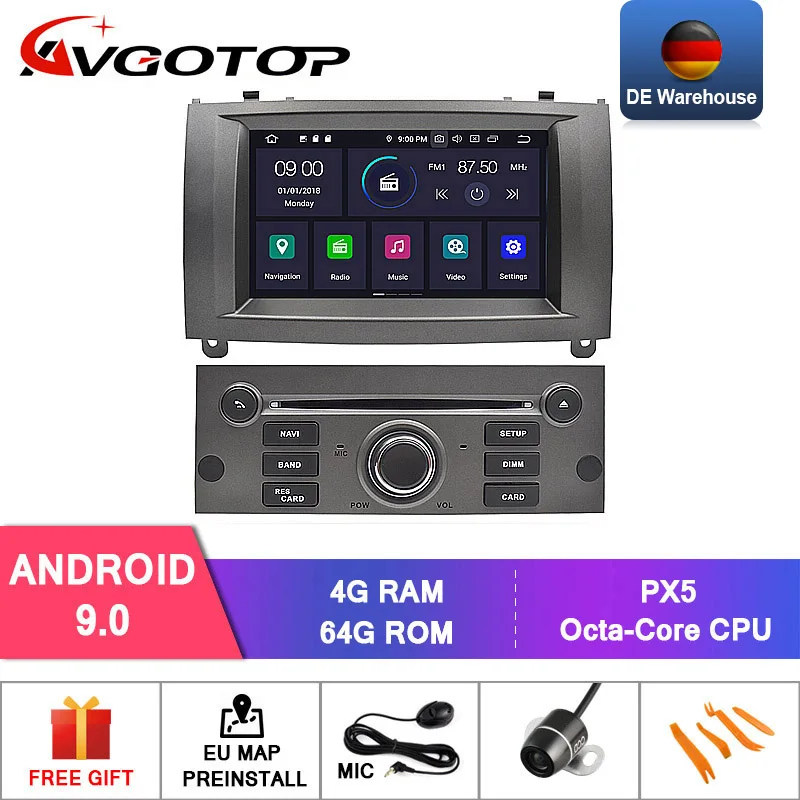 Flash Deal DE STOCK!!! AVGOTOP Android 9.0 4GB+64GB CAR DVD PLAYER for PEUGEOT 407 IPS HD Screen NAVIGATION 0 Flash Deal DE STOCK!!! AVGOTOP Android 9.0 4GB+64GB CAR DVD PLAYER for PEUGEOT 407 IPS HD Screen NAVIGATION 0