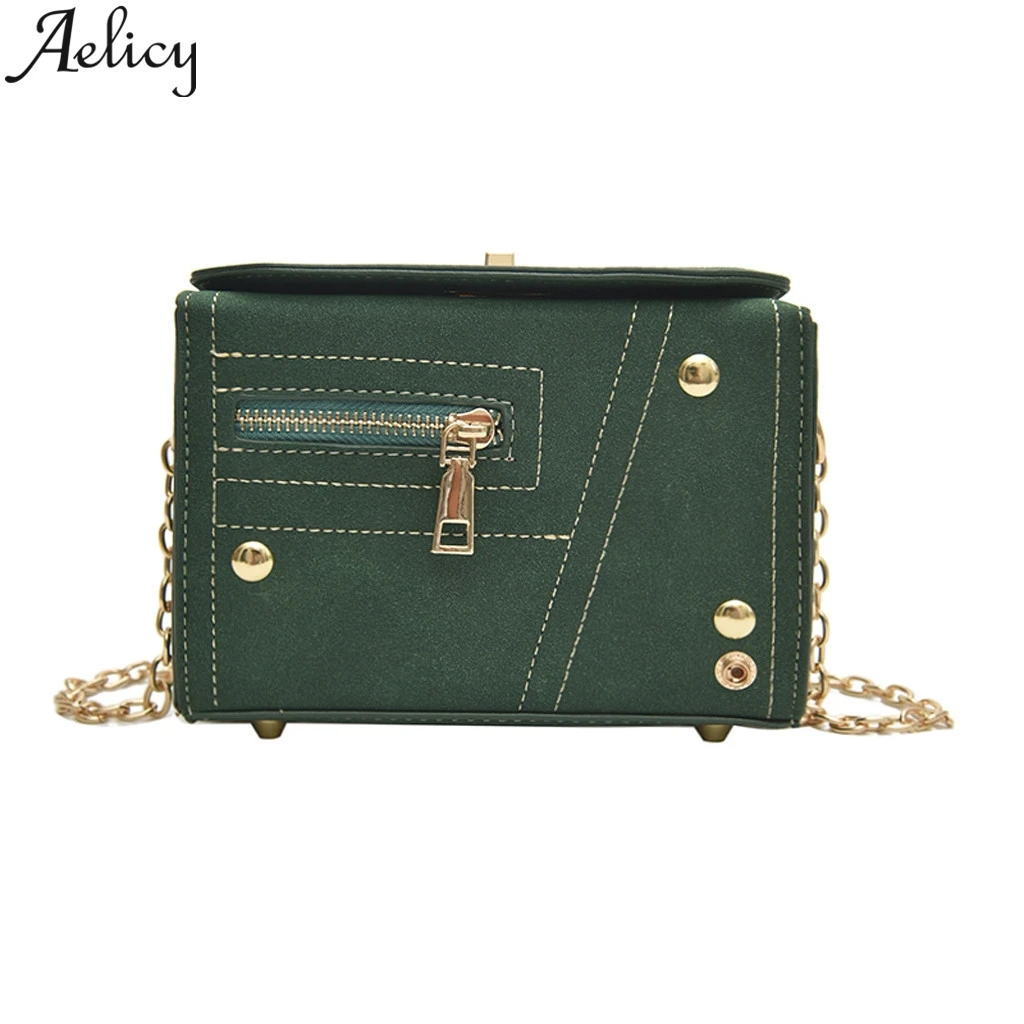 

Aelicy Fashion Women Retro Vintage Leather Messenger Chain Bags Simple Travel Bag Women's Crossbody Bag Handbag Organizer