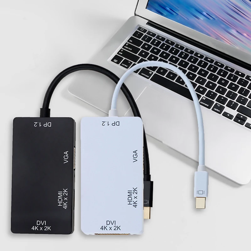 DP 1,2 V постоянного тока до DVI VGA HDMI 4K адаптер 3-в-1 Многофункциональный переходник для компьютера ПК проектор SD998