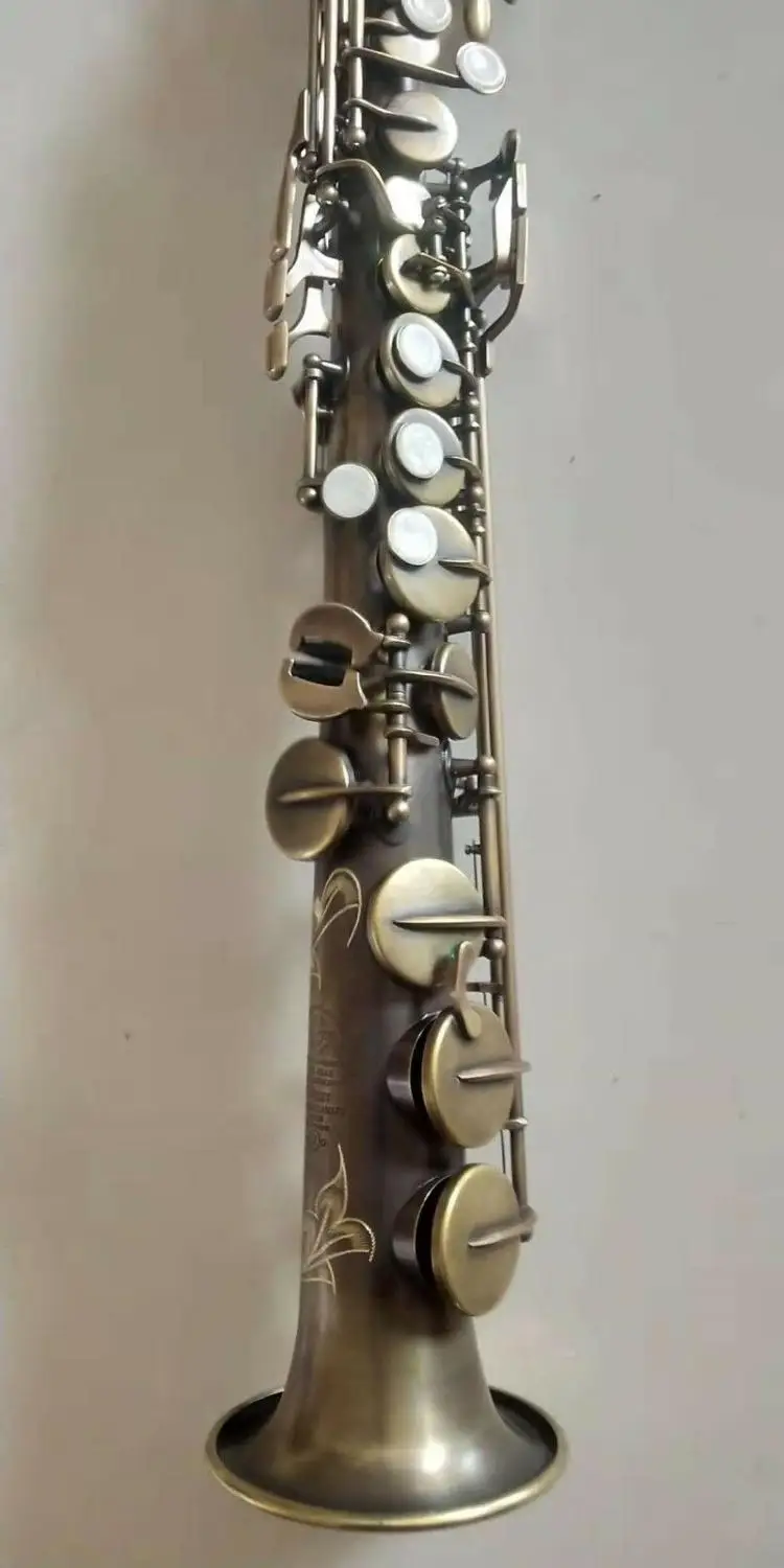 

95% copy French Selme Mark VI soprano saxophone antique copper simulation soprano sax professional mark 6 with mouthpiece