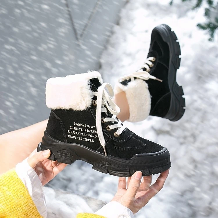 Модная зимняя хлопковая обувь; женские зимние ботинки; Botas Mujer; женская теплая обувь; высокие кроссовки; женские ботильоны