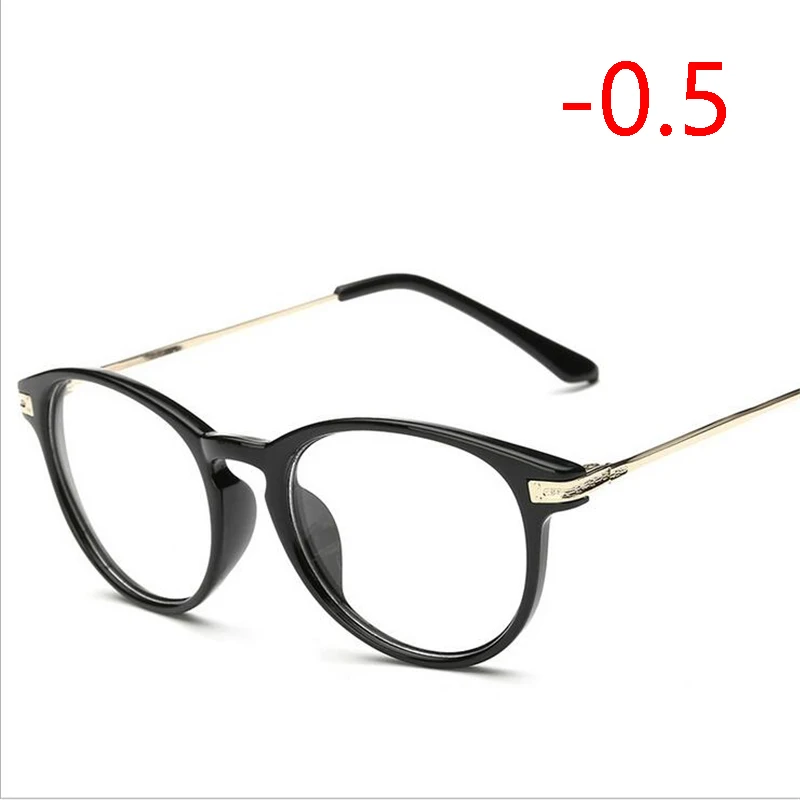 myopia 50 Ретро очки в черной оправе трендовые студенческие очки для близорукости женские мужские-100-150-200-250-300-350-400-450-500-550-600 - Цвет оправы: myopia 50
