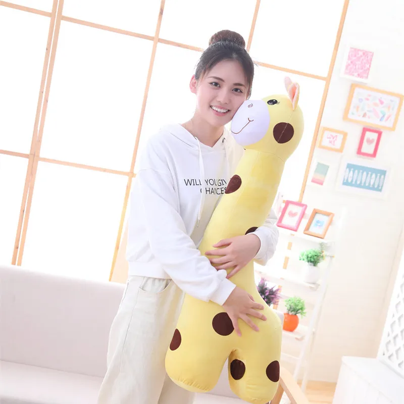 1pc 90cm Cute Large Lovely Giraffe Plush Toys for Children Stuffed Animal Dolls Soft Simulation Giraffe Doll Birthday Gift