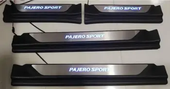 

Stainless Steel Led Door Sill Scuff Plate Guard Sills Protector Trim For Mitsubishi Pajero Sport 2015-2020