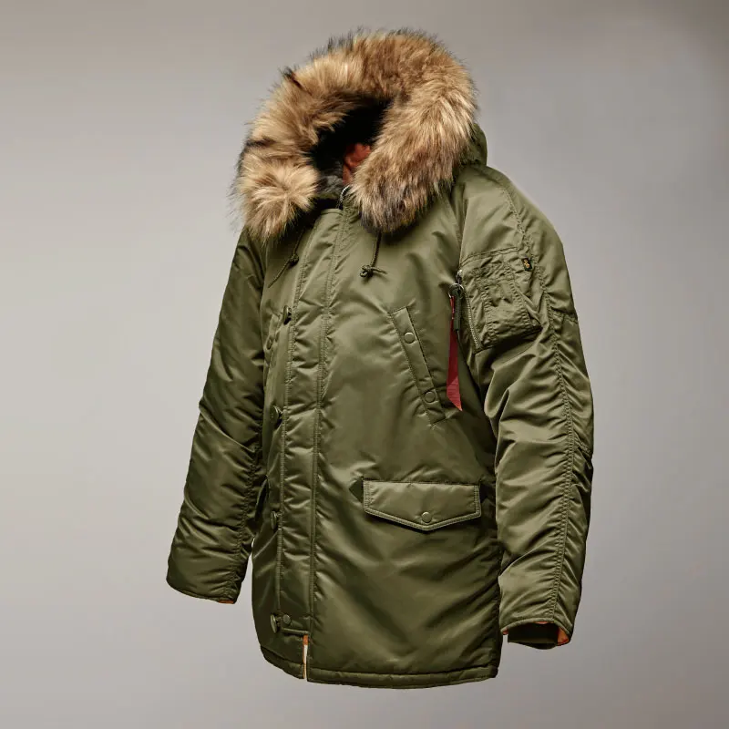 Winter Mens Jacket N 3b | Faux Fur Around Hood | Winter Jacket Si 