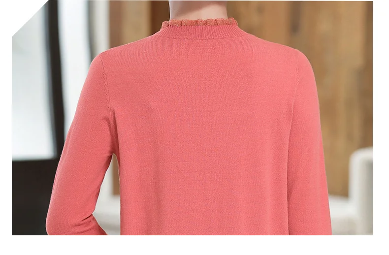 XJXJS вязаный свитер женский джемпер Новинка Осень Кружева Pull Femme Hiver однотонный эластичный удобный негабаритный свитер