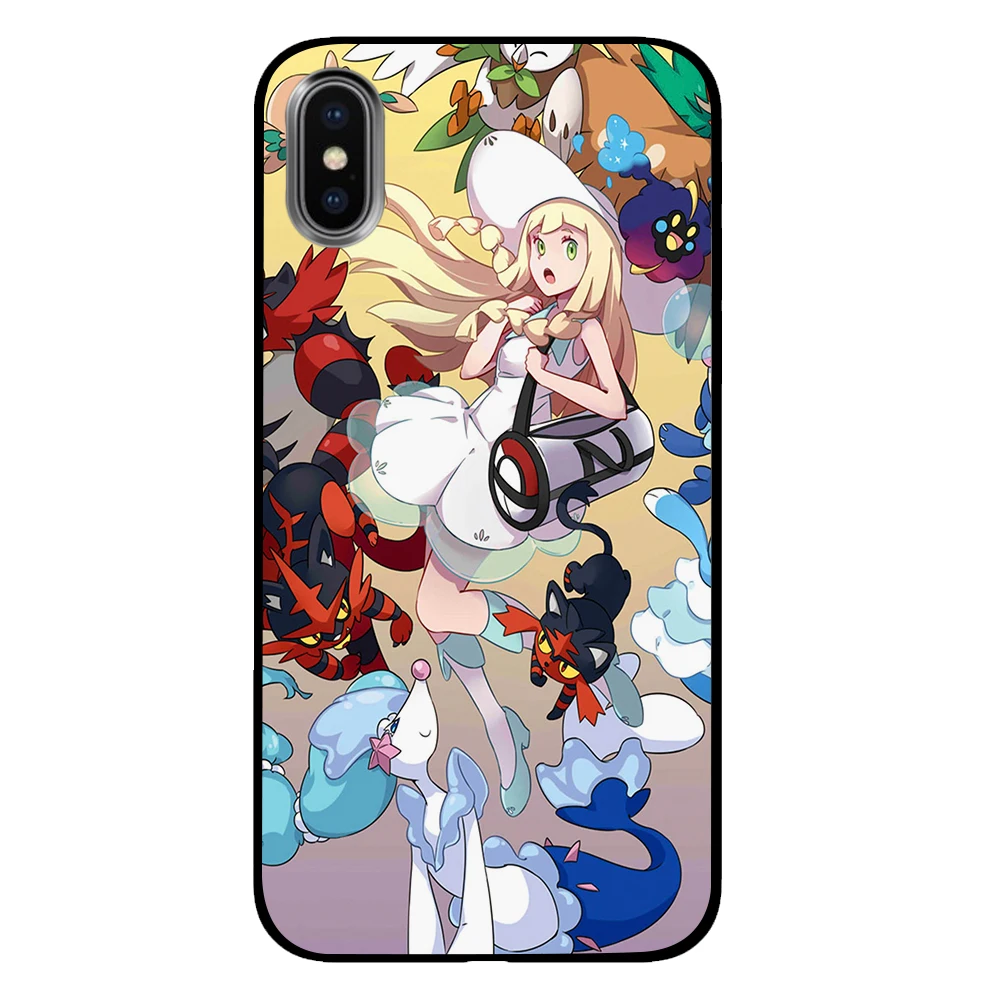 Черный чехол Pikachue японского аниме для iPhone 5 5S 6 6s 7 8 Plus X XS XR 11 Pro Max - Цвет: 7