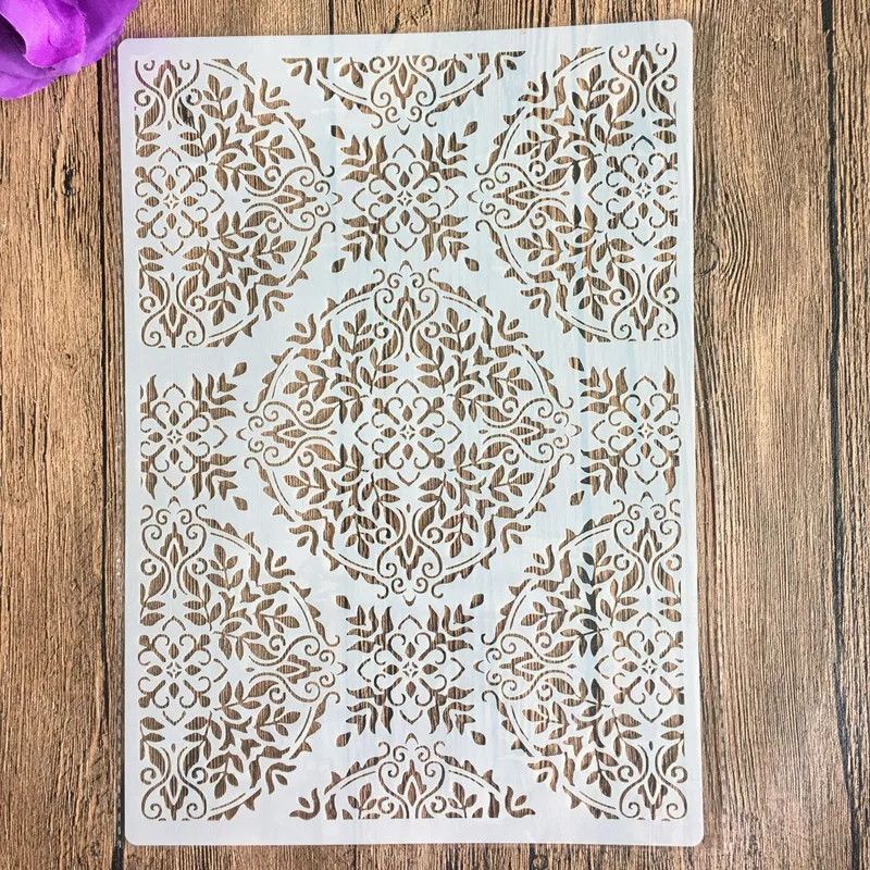 A4 29 * 21cm  Mandala DIY Stencils Wall Painting Scrapbook Coloring Embossing Album Decorative Paper Card Template  cake
