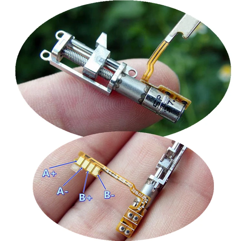 1 шт. 4,5 мм прецизионный цельнометаллический подъемный шаговый двигатель Планетарная коробка передач металлическая горка две фазы и четыре линии
