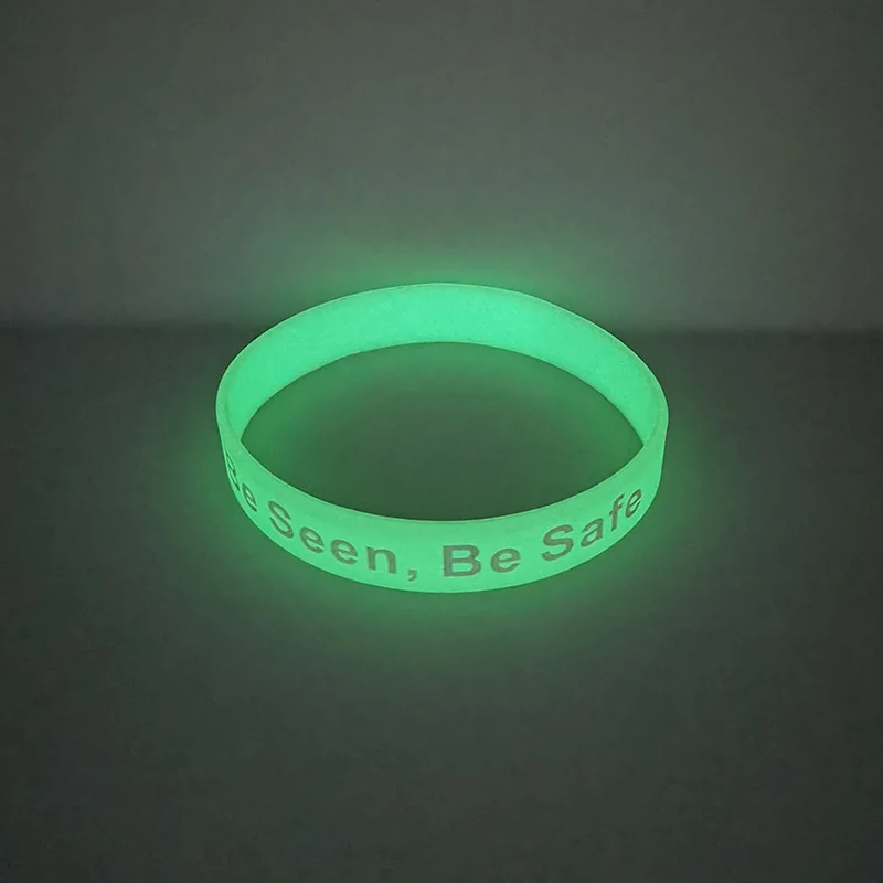 OBH 2 шт зеленый светящийся браслет Be Seen Be Safe силиконовый браслет