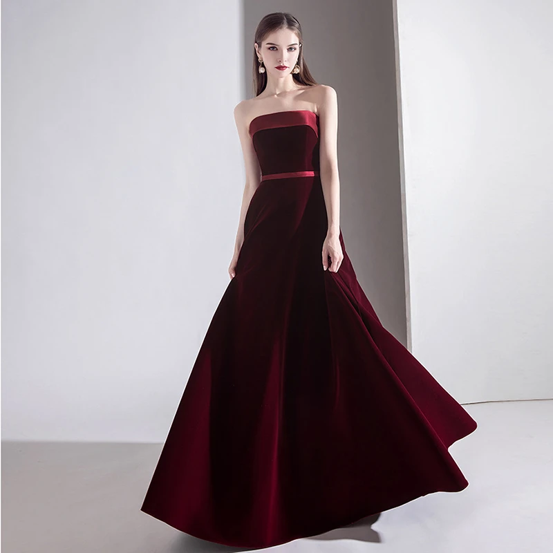 black and wine dress