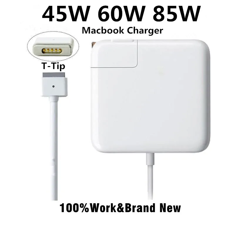 

High Quality 45W 60W 85W MagSaf* 2 T-Tip Notebook Laptop Power Adapter Charger For Apple Macbook Air Pro Retina 11'' 13" 15" 17"