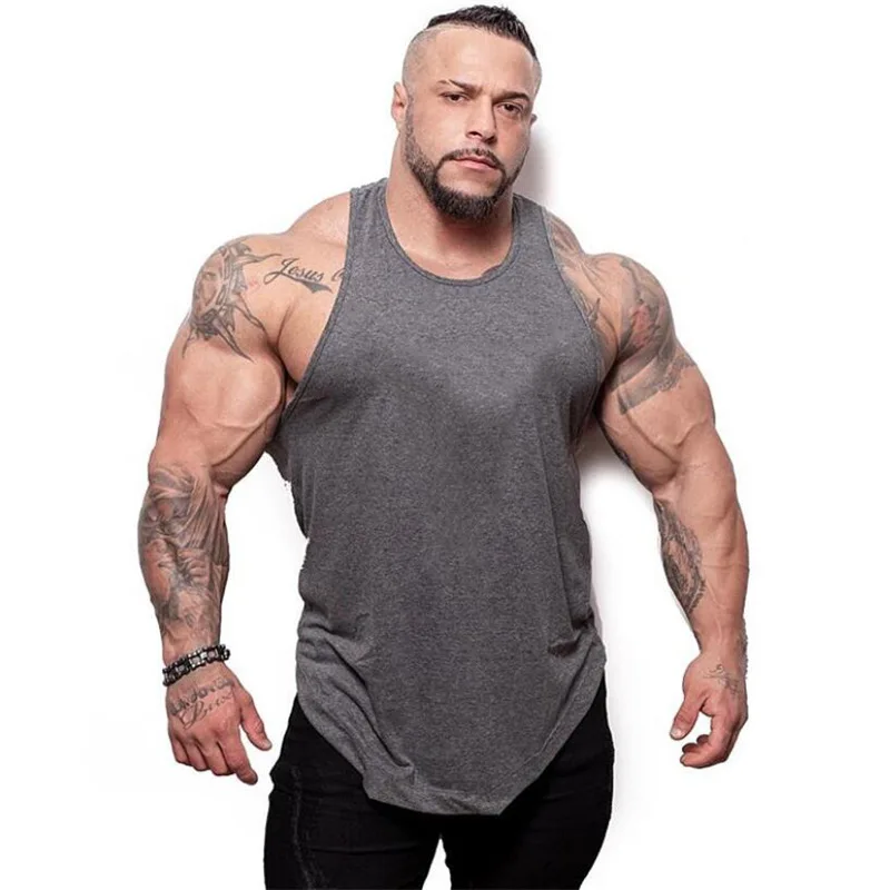 

Tank Top Men Musculation Fitness Singlets SleevelessGym Clothing Bodybuilding Workout Mesh Vest Muscle Shirt Men